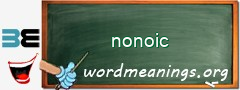WordMeaning blackboard for nonoic